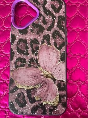 Purple Butterfly 16 plus phone Case